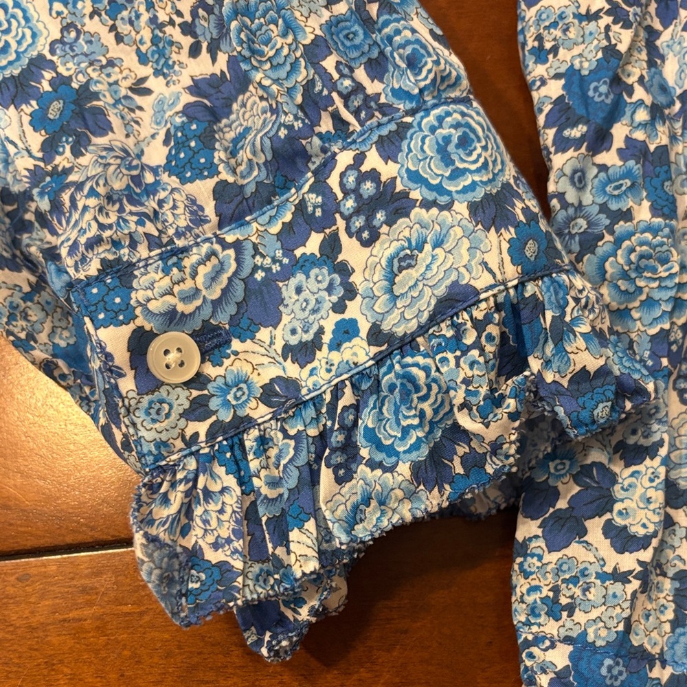 J.Crew x Liberty Fabrics Floral‎ Popover Blouse | Size M | EUC - Picture 6 of 11